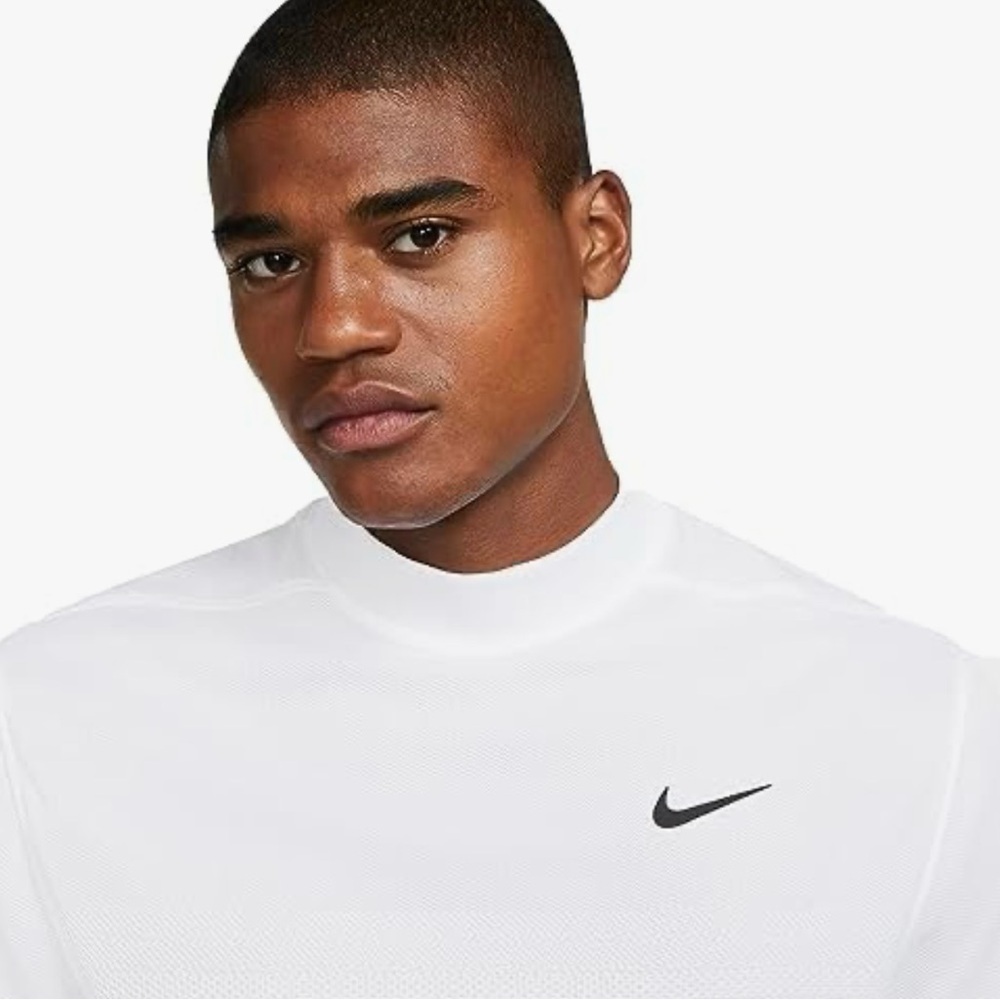 Nike Dri-FIT ADV Tiger Woods Men's Mock-Neck Golf Polo Shirt Size M